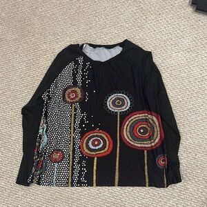 Random 3XL BUNDLE- black long sleeve with pattern, blue short sleeve, underwear